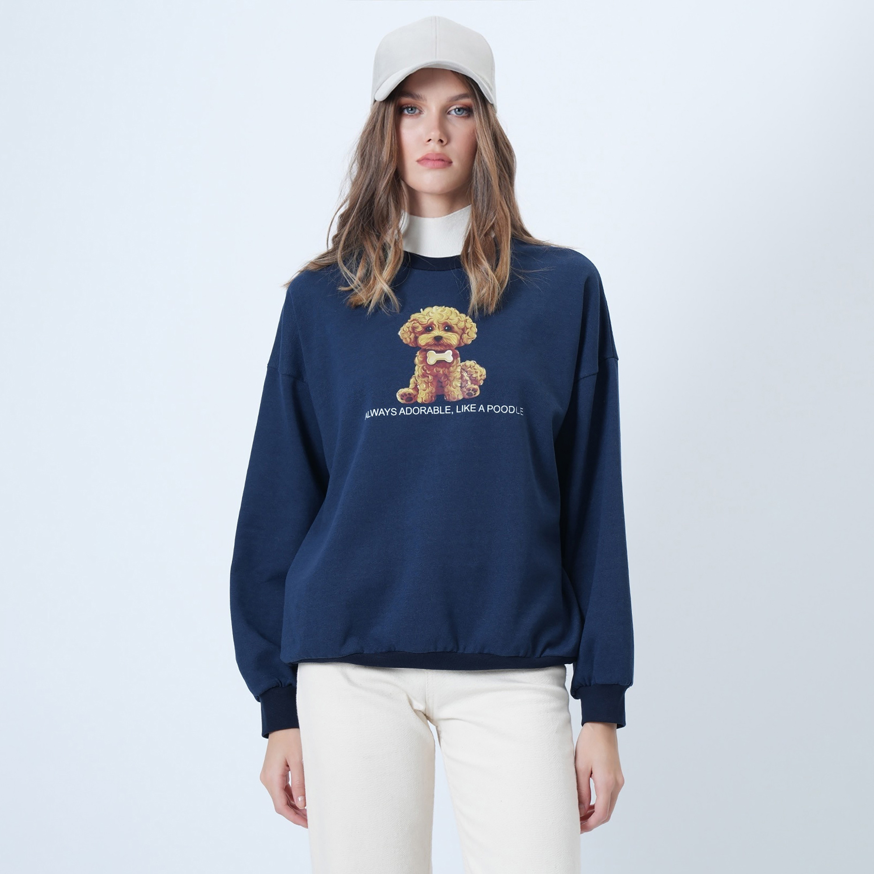 تريند ألاجاتي ستايل سويت شيرت نسائي بطبعات جرافيك وأكمام ساقطة-women-clothing-hoodiesandsweatshirts-sweatshirts-image-1