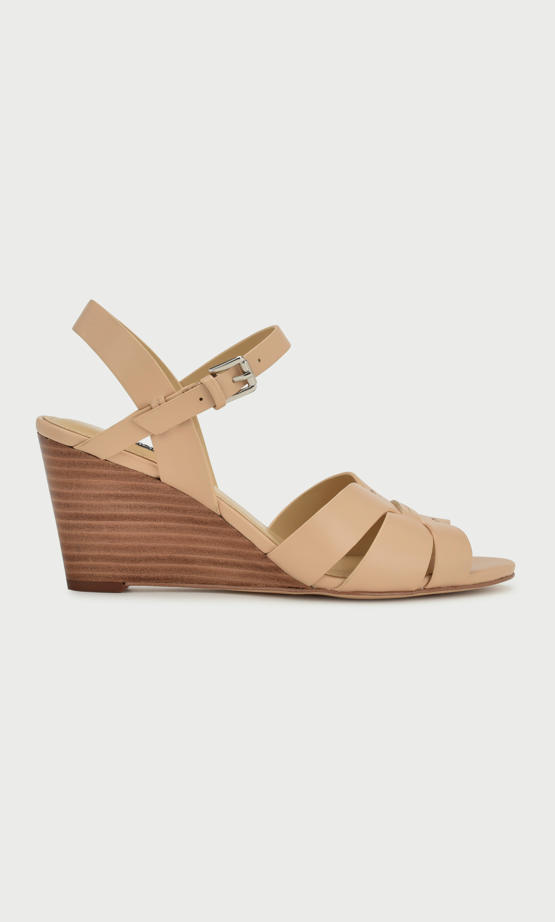 حذاء للنساء بكعب إسفين مع إغلاق إبزيم من ناين ويست  wnJANIE3-women-shoes-heels-image-2