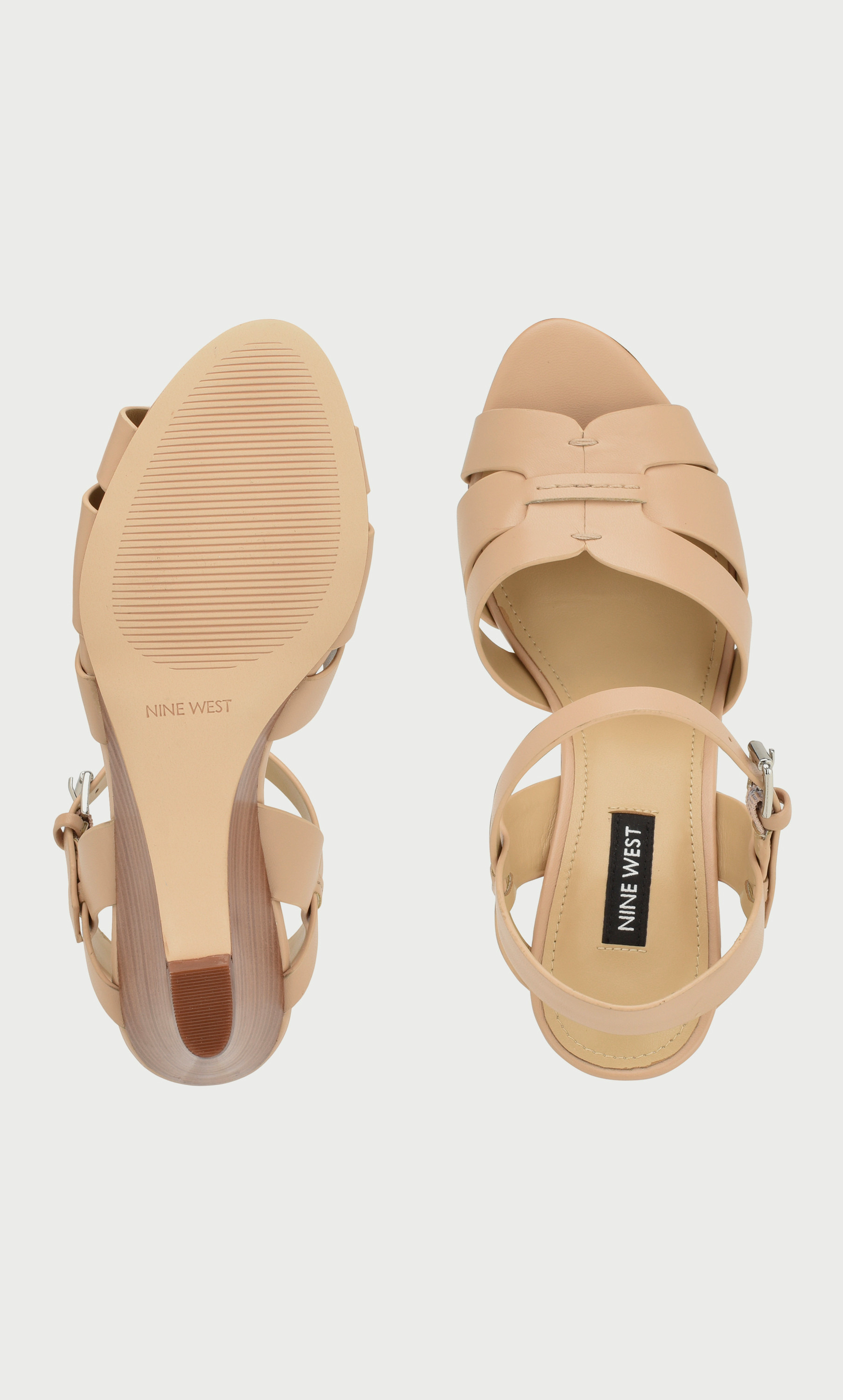 حذاء للنساء بكعب إسفين مع إغلاق إبزيم من ناين ويست  wnJANIE3-women-shoes-heels-image-4