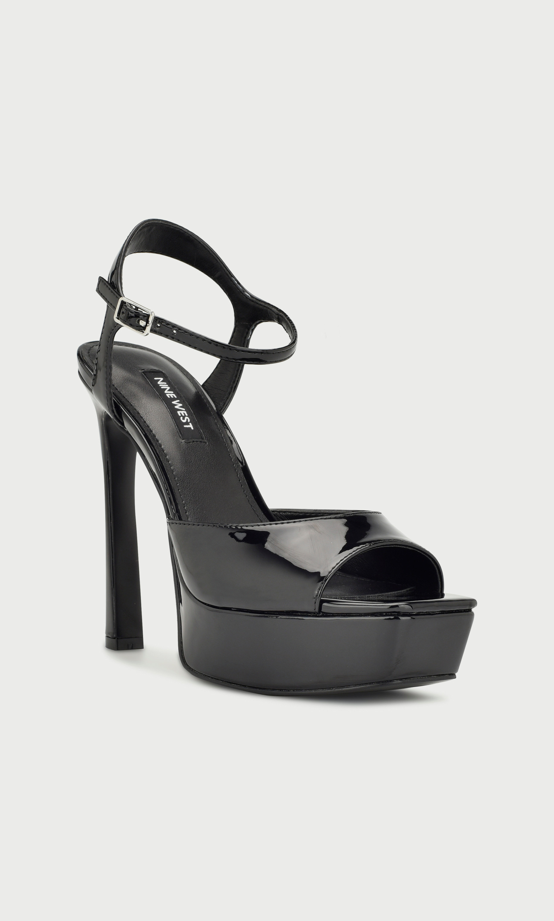 Nine west cheap black platform heels